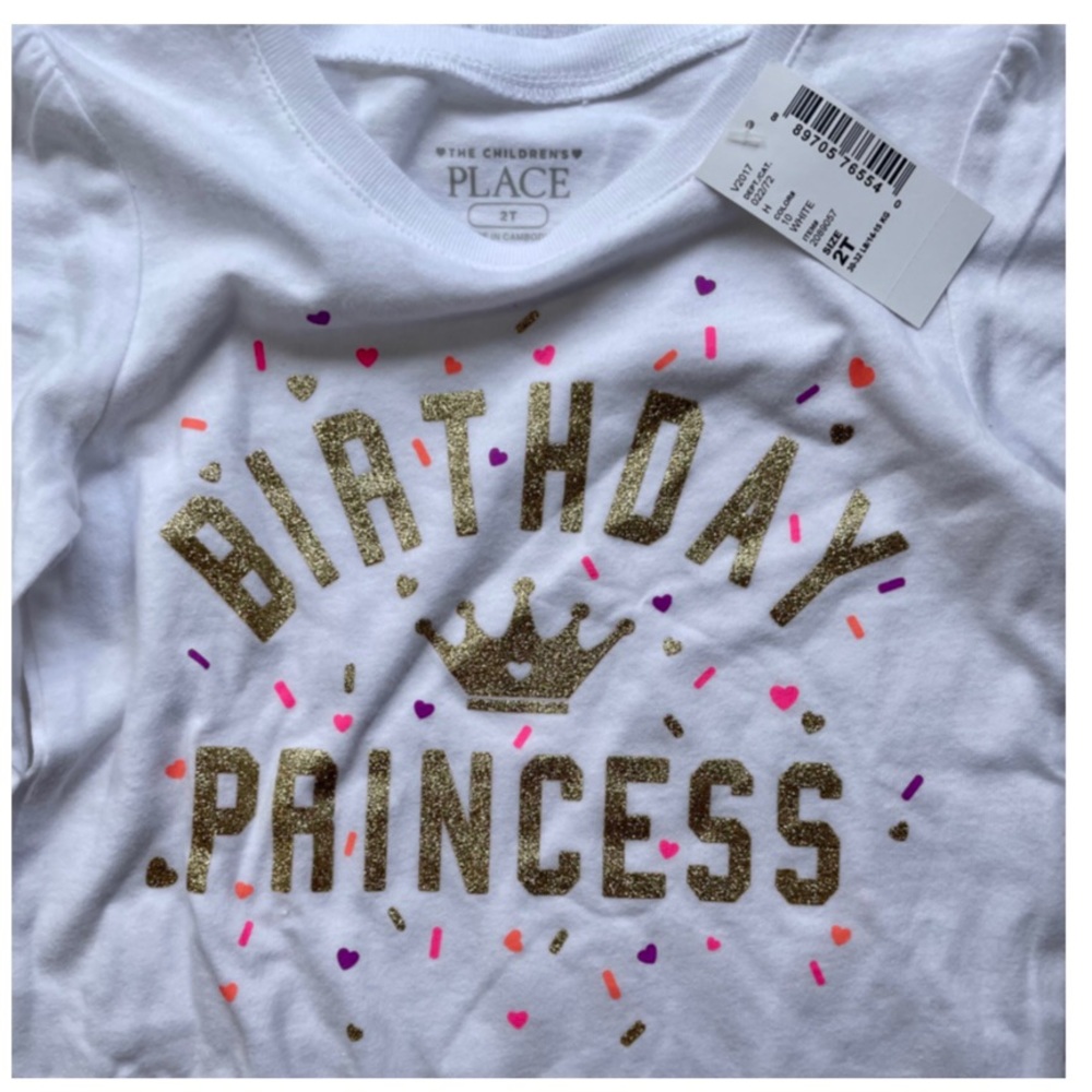 🆕 Toddler Top - “Birthday Princess”